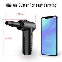 Mini-plumeau à air comprimé sans fil réutilisable et écologique Accessoire de nettoyage de clavier pour le nettoyage multi-surfaces-Alimenté par batterie