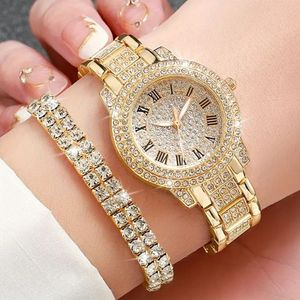 <span class=keywords><strong>Montre</strong></span> de luxe pour femme la plus vendue sur TikTok, entièrement sertie de diamants, cadran ciel étoilé, bracelet en acier, petit cadran, <span class=keywords><strong>montre</strong></span> coffret « Treasure Bowl » - Product Image 2