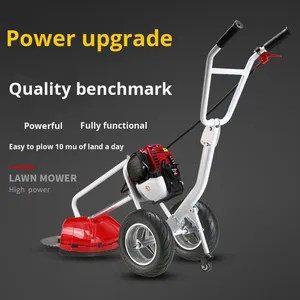<span class=keywords><strong>Tondeuse</strong></span> à <span class=keywords><strong>Gazon</strong></span> Multifonctionnelle DIY, Moteur Thermique 4 Temps, Désherbeur Poussé, Débroussailleuse Domestique 2 Temps, Motoculteur 6375.cc - Product Image 4