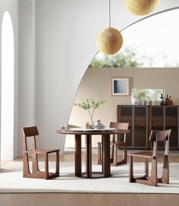 Chaises de salle à manger en bois de rose massif au design unique Chaises modernes à <span class=keywords><strong>large</strong></span> surface d'<span class=keywords><strong>assise</strong></span> et à dossier arrondi pour la salle à manger - Product Image 6