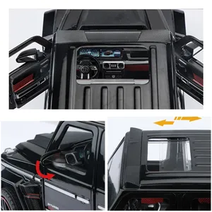Coche de juguete todoterreno RABUS G800 <span class=keywords><strong>a</strong></span> escala 1:24 de aleación con puertas que se abren, función de retroceso y sonido para niños - Juguetes de fundición <span class=keywords><strong>a</strong></span> presión unisex - Product Image 6