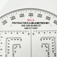 OEM Aceptado, Transportador Semicircular Transparente de Plástico Shenkir para Lectura de Mapas, 2mm de Grosor, 15cm de Diámetro, Tamaño en Milímetros/Metros