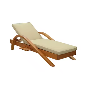 Lit de repos extérieur moderne en bois massif avec coussins résistants aux intempéries et aux UV, design durable et écologique pour piscine ou terrasse - Product Image 3