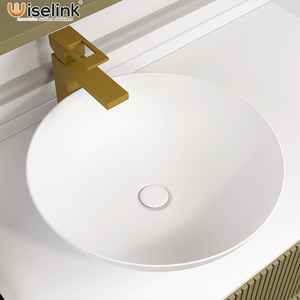 Lavabo de piedra artificial con forma personalizada, lavabo de encimera de superficie sólida, lavabo de baño Acrílico - Product Image 4