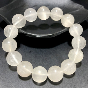 Pulsera de Cristal Natural, Cristal de Roca, Opalo Shunfa con Rutilo, para Hombre y Mujer, Blanca, Imagen Real - Product Image 5