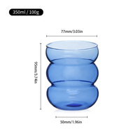Nouvelle tasse à café créative résistante à la chaleur, rotative et ondulée, en verre borosilicate de haute qualité, réutilisable