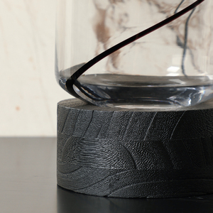 <span class=keywords><strong>Vase</strong></span> en <span class=keywords><strong>verre</strong></span> de base en bois fait à la main minimaliste décor à la maison intérieur table salon décoratif <span class=keywords><strong>verre</strong></span> clair vases à fleurs - Product Image 5