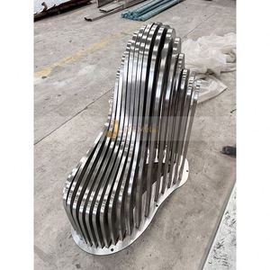 Escultura Grande de Acero Inoxidable, Impermeable, Estilo Art Deco, Duradera, Personalizada de Fábrica, Multifuncional, para Montaje en Suelo en Exteriores - Product Image 2