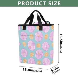 Custom logo Hawaiian Puakenikeni Flower Waterproof Insulated Lunch Bag Large Capacity Travel <b>Cooler</b> Beach <b>Backpack</b> - Product Image 3