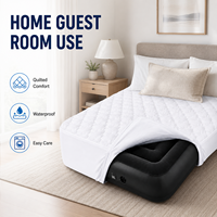 Housse de matelas gonflable imperméable, matelassée et douce, avec couche TPU anti-acariens, lavable