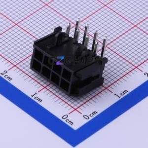 X3025WR-2x04-46SN Wire-to-Board Pin Header Bent Lead Through Hole,P=3mm Connector 2x4P 3mm Right Angle Insert 8P - Product Image 1