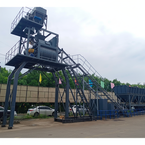 โรงงานผสมคอนกรีตเคลื่อนที่แบบอัตโนมัติเต็มรูปแบบ เครื่องผสมแบบแนวนอนสองเพลา เครื่องผสม PLD ใช้เครื่องยนต์ ผลิตในประเทศจีน - Product Image 1