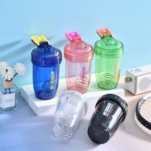 漏れ防止機能付き500mlプラスチック製スポーツジムプロテインシェイカーボトルカップ、プロテインシェイク、ミックス、プレワークアウト用ワイヤーウィスク付き - Product Image 4