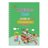 Lot de cahiers de calligraphie 3D réutilisables pour enfants et étudiants, avec rainures, pour l'apprentissage de l'écriture manuscrite, reliure spirale, édition allemande