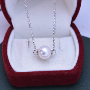 Collar con Colgante de Perla Blanca de Agua Dulce de 11-12 mm, Plata S925, Luz Intensa, Pequeñas Imperfecciones, Adorno Multiusos - Product Image 4