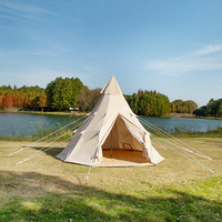 Grande tente tipi en toile de luxe avec fenêtre en dentelle tente indienne maison enfants tipi jouet tente pour enfants et adultes