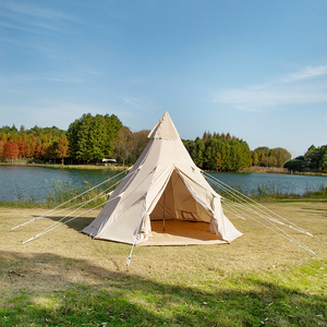 Grande tente <span class=keywords><strong>tipi</strong></span> en toile de luxe avec fenêtre en dentelle tente indienne maison enfants <span class=keywords><strong>tipi</strong></span> jouet tente pour enfants et adultes - Product Image 2