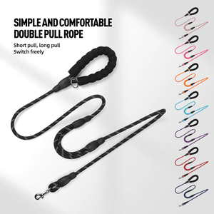 Correa Para Mascota diseñador personalizado multiusos doble ASA Nylon automático retráctil perro Correa antideslizante cuerda de alta calidad - Product Image 4