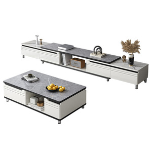 Шкаф для телевизора, простые современные подставки для телевизора небольшого размера, журнальный столик, сланцовый свет, роскошный пол, выдвижные металлические ножки, шкаф для телевизора - Product Image 3