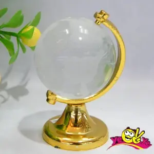 Crystal Globe Met Gouden Metalen Stand MH-Q0039