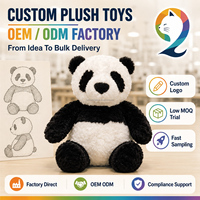 Fabricant de jouets personnalisés, commande en gros, couture durable, mascotte panda, boutique en ligne, porte-clés en peluche
