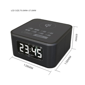 Youton xách tay mini đồng hồ báo thức đài phát thanh với cổng USB chất lượng cao bluetooths 5.0 Loa DC nhựa công nghệ tùy chỉnh <span class=keywords><strong>LCD</strong></span> - Product Image 3