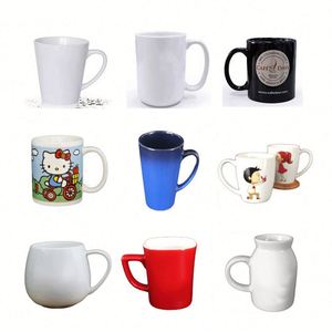 Mug en céramique personnalisé fait main, mignon, moucheté, avec infuseur design Doraemon et logo, sans anse, pour boissons - Product Image 1