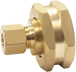 Adaptateur <span class=keywords><strong>de</strong></span> <span class=keywords><strong>tuyau</strong></span> <span class=keywords><strong>de</strong></span> robinet anti-fuite avec connecteurs en laiton à compression 3/4 GHT pour <span class=keywords><strong>tuyau</strong></span> d'arrosage à filetage femelle vers 1/4 OD avec rondelles - Product Image 5