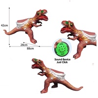 Jouet en peluche dinosaure jurassique à chevaucher pour enfants, en PVC, avec son, certifié CE, pour les âges 5-14 ans, unisexe