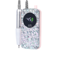 Perceuse mobile sans fil rechargeable 2026 SG725 45000 tr/min, couleur dégradée, USB, portable, sans fil, pour ongles, avec strass