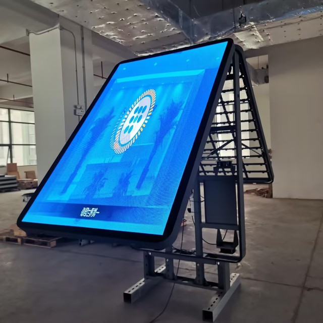 Outdoor High Quality IP65 Waterproof Full Color LED Kiosk Double-Sided Big Size Floor Standing LED Screen Self-Service Business
