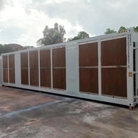 Conteneur de minage de crypto-monnaies en métal ACT 40FT Sha-256, refroidissement par air, 144 336 emplacements, services personnalisés, PDU intelligent ASIC, 1MW 70PHs