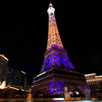 Tour Eiffel en métal fabriquée à la main avec éclairage LED pour la décoration de la Tour Eiffel