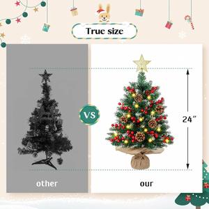 Christmas 2025 XMAS Tree Ornaments Gift Tabletop Decor Mini Christmas Tree 45cm 60cm Mini Christmas Tree With Led <b>Lights</b> - Product Image 4