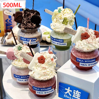 Vente en gros de gobelets à jus à paroi simple de nouvelle conception, en plastique, pour lait, crème glacée, avec couvercle