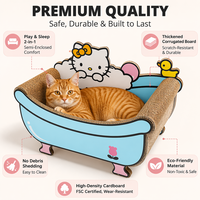 Griffoir/Lit/Nid pour chat en carton ondulé de luxe écologique, emballage en carton durable et antidérapant, jouet pour chat