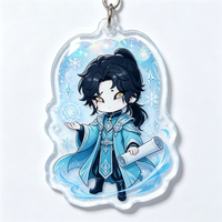 OEM Mini Geringe Mindestbestellmenge DIY Blanko Transparenter Anime Glitzer Epoxy Holographischer Schlüsselanhänger Doppelseitig Personalisierter Kundenspezifischer Acryl-Schlüsselanhänger
