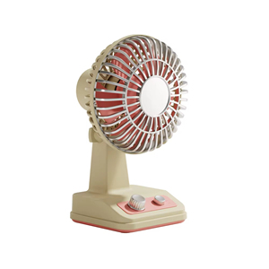 Retro <b>Desk</b> Fan 100-Speed Silent Air Cooling Fan 1200mAh Desktop Circulator Fan for Modern Home <b>Office</b> - Product Image 2