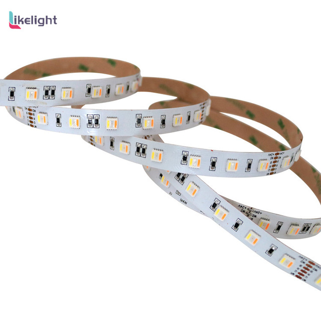 Waterproof RGBW 5 in 1 Addressable Strip Light DC24V 5050 60LEDs/m Flexible Smart Light with Music Sync & Blue-tooth APP Control