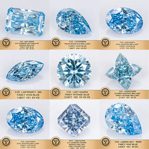 Lab Cor azul Grown Diamonds Loose Asscher Princesa Coração Almofada Oval Marquise Round Cut VS VVS CVD Lab Diamante - Product Image 2
