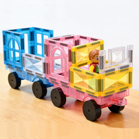 Juego de Construcción y Apilamiento con Imanes STEM, Kit de Construcción de Plástico para Preescolar y Jardín de Niños, Dimensiones de 7.5 cm