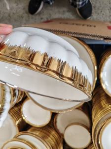 Ensemble <span class=keywords><strong>de</strong></span> bols à <span class=keywords><strong>soupe</strong></span> en céramique <span class=keywords><strong>de</strong></span> 12 pouces, bol à <span class=keywords><strong>soupe</strong></span> avec brosse, bord doré, décoration <span class=keywords><strong>de</strong></span> <span class=keywords><strong>la</strong></span> maison, vaisselle, service, bols en céramique <span class=keywords><strong>de</strong></span> grande taille - Product Image 4