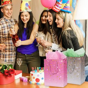 Sacs-cadeaux colorés pour filles et garçons Sac cadeau de joyeux <span class=keywords><strong>anniversaire</strong></span> pour décorations de fête d'enfants - Product Image 6