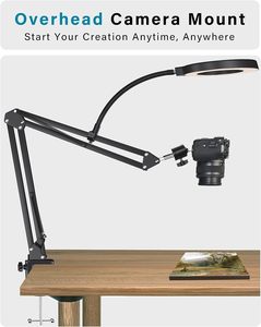 Support de téléphone multi-angle avec trépied et anneau lumineux LED pour vidéo et photo, idéal pour la prise de vue haute et l'utilisation sur bureau, fonctionnalité flexible - Product Image 3
