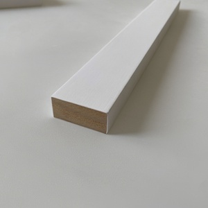Gesso White <b>Primed</b> FJ Radiata Pine S4S Wood Trim Board Flat Wood Trim Baseboard Mould - Product Image 3