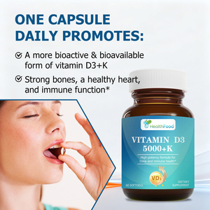 Cápsulas Blandas de Vitamina D3 5000 K de Alta Calidad con Menaquinona 7 y Vitamina D para la Salud Ósea y Cardíaca - Product Image 5