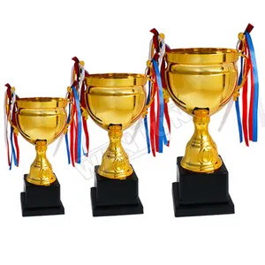 Replica Large Metal Chrome Award Football Trophies Souvenir For Sale