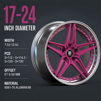 Jantes forgées Magenta à cinq branches rivetées, 2 pièces, 18 19 20 21 pouces, 5x112 5x114.3 5x120 BMW X5