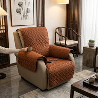 Housse de canapé simple en polyester extensible matelassée à ultrasons, motif brique couleur unie, pour salon familial