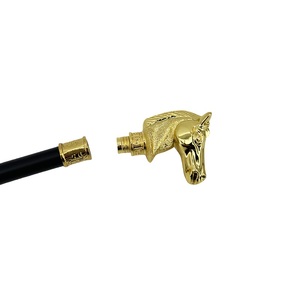 Canne en aluminium tête de cheval de <span class=keywords><strong>Goldberg</strong></span> Martin - Design équestre luxueux pour gentleman, rétro, sculptée, réglable et légère - Product Image 2